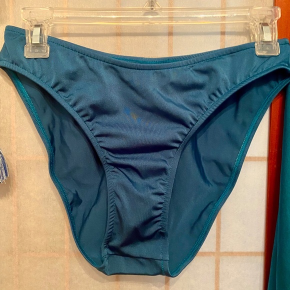 Venus 4 piece NWOT bikini skirt/dress set Teal sequin - Picture 3 of 16